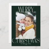 modern text merry christmas card feestdagenkaart (Voorkant / Achterkant)