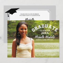 Modern Text Overlay Photo Afstuderen Kaart