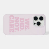 Modern Text Statement | Typography Pink Text  iPhone Hoesje (Achterkant horizontaal)