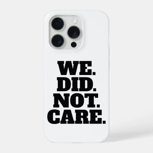 Modern Text Statement | Typography White Text iPhone Hoesje (Achterkant)