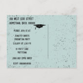 Modern Texture Graduation Party Uitnodiging Briefkaart (Achterkant)