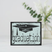 Modern Texture Graduation Party Uitnodiging Briefkaart (Staand voorkant)