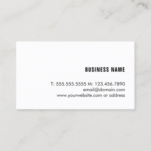 Modern Texture Grey Bold Consultant Visitekaartje (Achterkant)