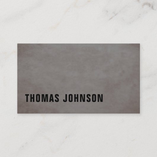Modern Texture Grey Bold Consultant Visitekaartje (Voorkant)