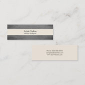 Modern Texture Grey Interior Designer Mini Visitekaartje (Voorkant / Achterkant)