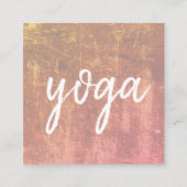 Modern Texture Pastel White Yoga Instructor Vierkante Visitekaartje (Voorkant)