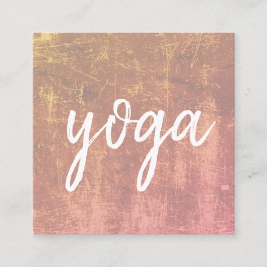 Modern Texture Pastel White Yoga Instructor Vierkante Visitekaartje (Voorkant)