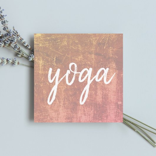 Modern Texture Pastel White Yoga Instructor Vierkante Visitekaartje
