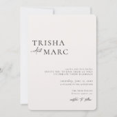 Modern Textured Cream Wedding Invitation Kaart (Voorkant)