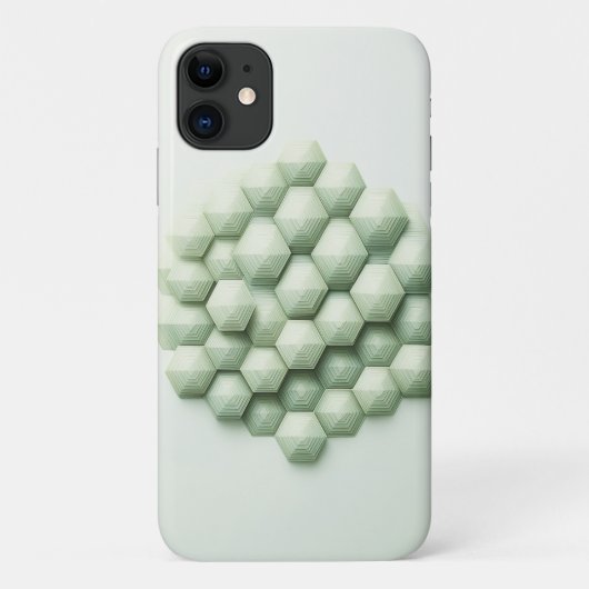 Modern Textured Geometric Hexagons - Elegant Mint  Case-Mate iPhone Case (Achterkant)