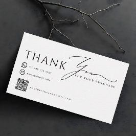 Modern Thank You Business Promotional Contact Visitekaartje