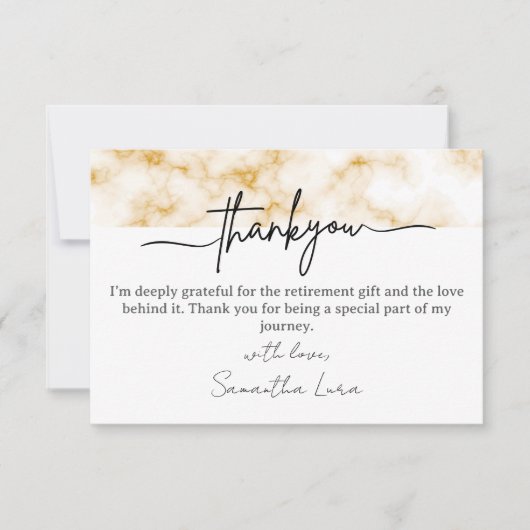 Modern Thank You Card For Retirement Gifts (Voorkant)