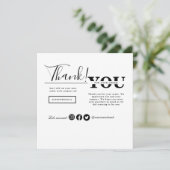 Modern Thank You For Shopping Small Branding Bedankkaart (Staand voorkant)
