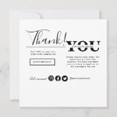 Modern Thank You For Shopping Small Branding Bedankkaart (Voorkant)
