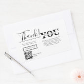Modern Thank You For Shopping Small Branding Rechthoekige Sticker (Envelop)