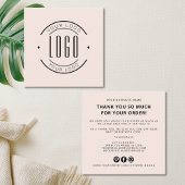 Modern thank you for your order simple logo vierkante visitekaartje