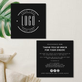Modern thank you for your order simple logo vierkante visitekaartje