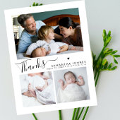Modern Thank You Script 3 Fotogeboorteaankondiging Briefkaart