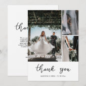 Modern Thank You Script Wedding Photo  Bedankkaart (Voorkant / Achterkant)