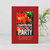 MODERN THANKSGIVING DINER INVITATIE | RED KAART (Staand voorkant)