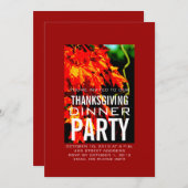 MODERN THANKSGIVING DINER INVITATIE | RED KAART (Voorkant / Achterkant)