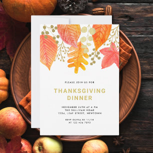 Modern Thanksgiving Diner Kaart