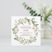 Modern Thanksgiving Dinner Friendsgiving Feest Kaart (Staand voorkant)