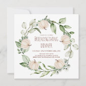 Modern Thanksgiving Dinner Friendsgiving Feest Kaart (Voorkant)