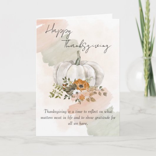 Modern Thanksgiving Kaart (Voorkant)