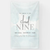 Modern 'The Bride is On Cloud Nine' Welkom Bord Spandoek (Verticaal)