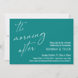 Modern the Morning After Wedding Brunch Blauwgroen Kaart