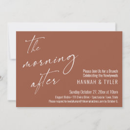 Modern the Morning After Wedding Brunch Terracotta Kaart