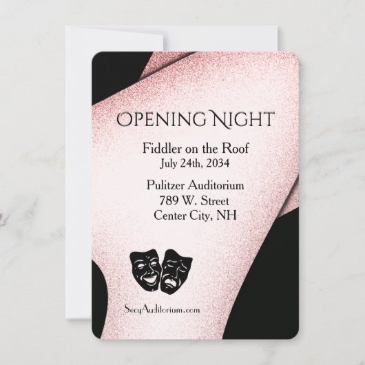 Modern Theater Uitnodiging (Voorkant)