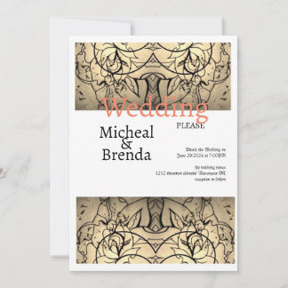 Modern thema Roos Design Invitation Kaart