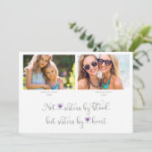 Modern Then and Now Photo Bridesmaid Proposal Card (Staand voorkant)
