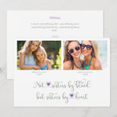 Modern Then and Now Photo Bridesmaid Proposal Card (Voorkant / Achterkant)