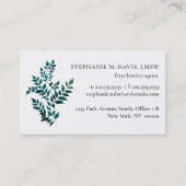 Modern Therapeut Fern Plant Visitekaartje (Voorkant)