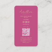 Modern Therapeut Psycholoog Mental Health Roze Visitekaartje (Achterkant)