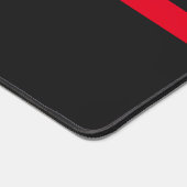 Modern Thin Red Line Brandweerman Monogram Initial Bureaumat (Hoek)