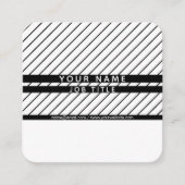 Modern Thin Striped Minimalistisch Vierkante Visitekaartje (Voorkant)