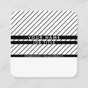 Modern Thin Striped Minimalistisch Vierkante Visitekaartje