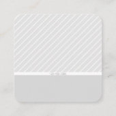 Modern Thin Striped Minimalistisch Vierkante Visitekaartje (Achterkant)