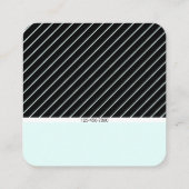 Modern Thin Striped Minimalistisch Vierkante Visitekaartje (Achterkant)