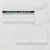 Modern Thin Striped Minimalistisch Visitekaartje (Voorkant / Achterkant)