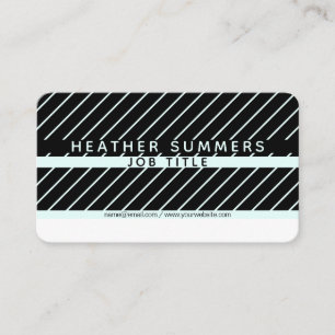 Modern Thin Striped Minimalistisch Visitekaartje