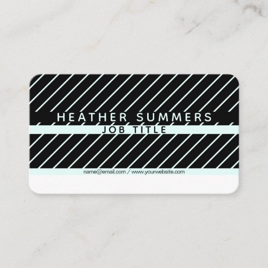 Modern Thin Striped Minimalistisch Visitekaartje (Voorkant)