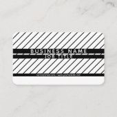 Modern Thin Striped Minimalistisch Wit & Zwart Visitekaartje (Voorkant)