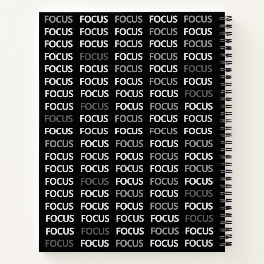 Modern Think Research Notes Black & White Writer  Notitieboek (Achterkant)