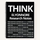 Modern Think Research Notes Black & White Writer  Notitieboek (Voorkant)
