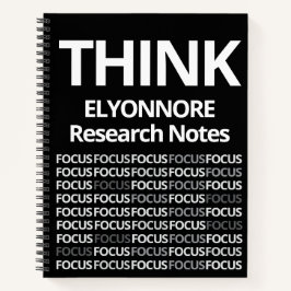 Modern Think Research Notes Black & White Writer  Notitieboek